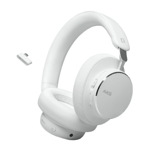 AKG N9 Hybrid ANC On-ear Draadloze hoofdtelefoon met Noise-cancelling Wit