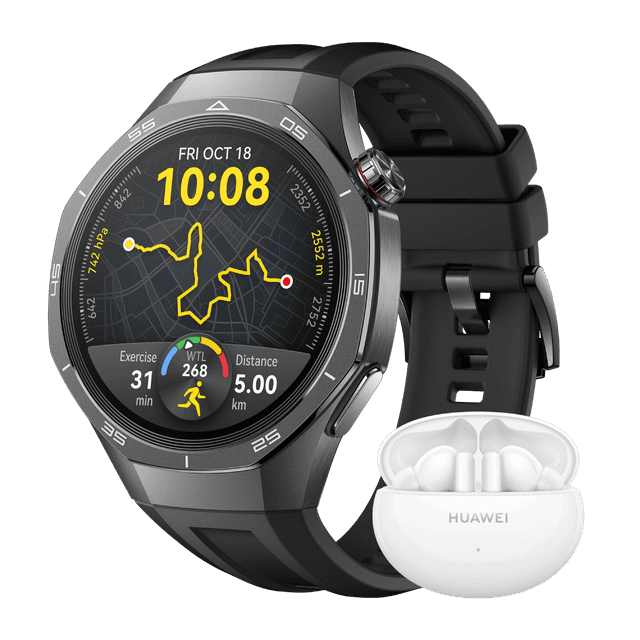 HUAWEI Bundel Watch GT5 Pro 46mm met Freebuds 5i Wit Smartwatch Zwart