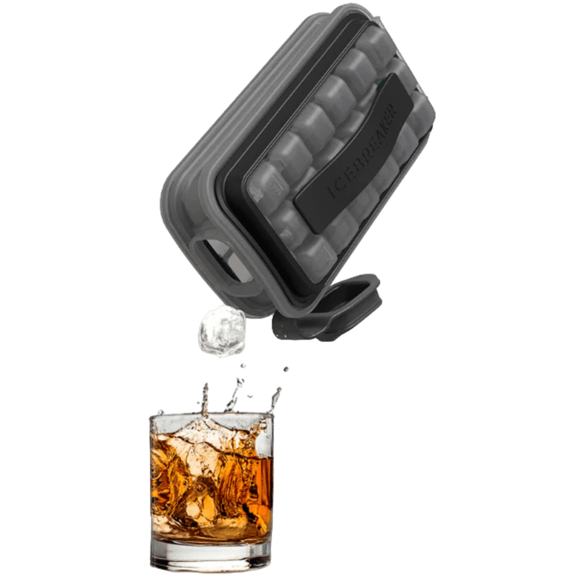 ICEBREAKER Ice Cube Tray Clear Water Black Ijsblokjesvorm — afbeelding 1