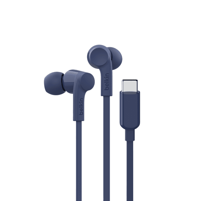 BELKIN USB‑C Oordopjes met instelbare volumebegrenzing – Blauw