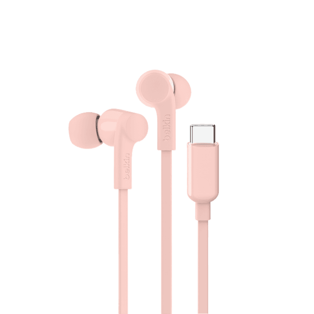 BELKIN USB‑C Oordopjes met instelbare volumebegrenzing – Roze