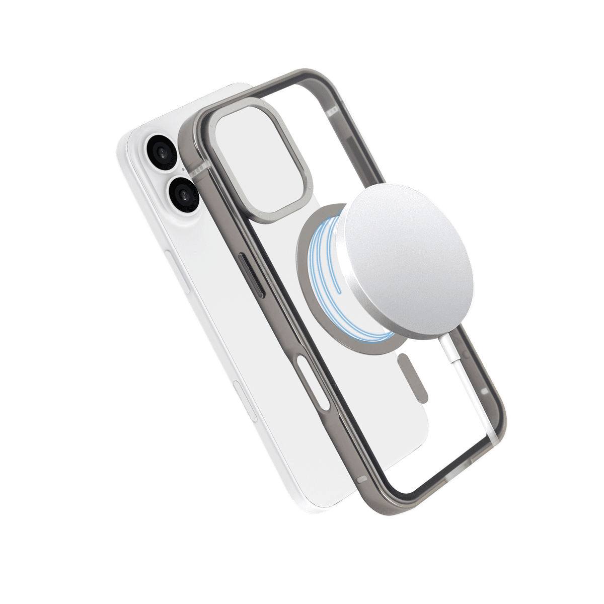 ISY ISC-7000 MagISY Metal Cover voor Apple iPhone 16 Transparant — afbeelding 1