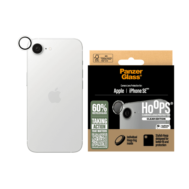 PANZERGLASS 4 HPS Lensprotector voor iPhone 16e Transparant
