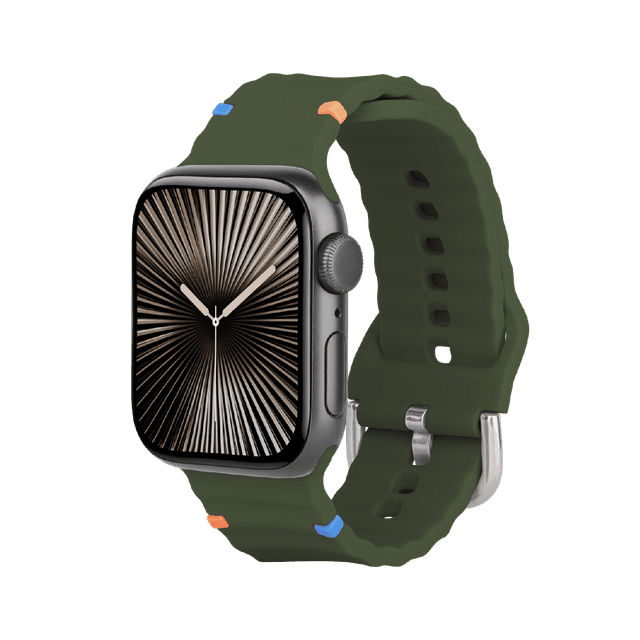 JUST IN CASE ActiveFlex Strap Apple Watch 40-42mm Horlogebandje Khaki