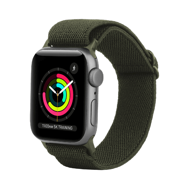 JUST IN CASE Urban Textura Strap Apple Watch 44-49mm Horlogebandje Groen