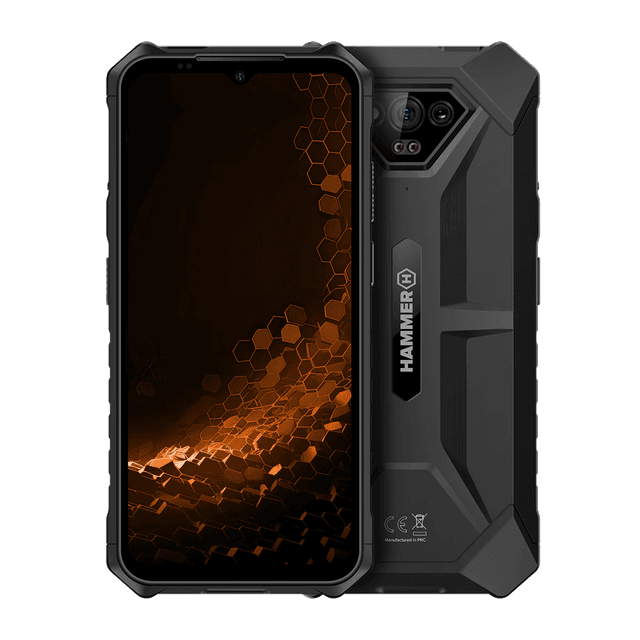 HAMMER Iron V Black 6,5" Rugged Smartphone 6+6GB - 64 GB Zwart