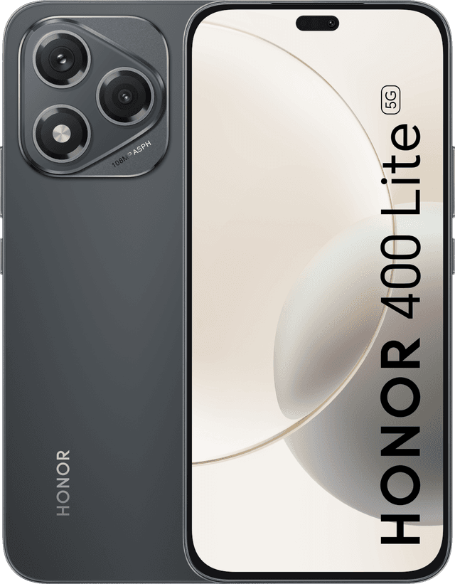 HONOR 400 Lite Zwart + Earbuds X7 Lite Wit - 256 GB Zwart - 256 GB Zwart