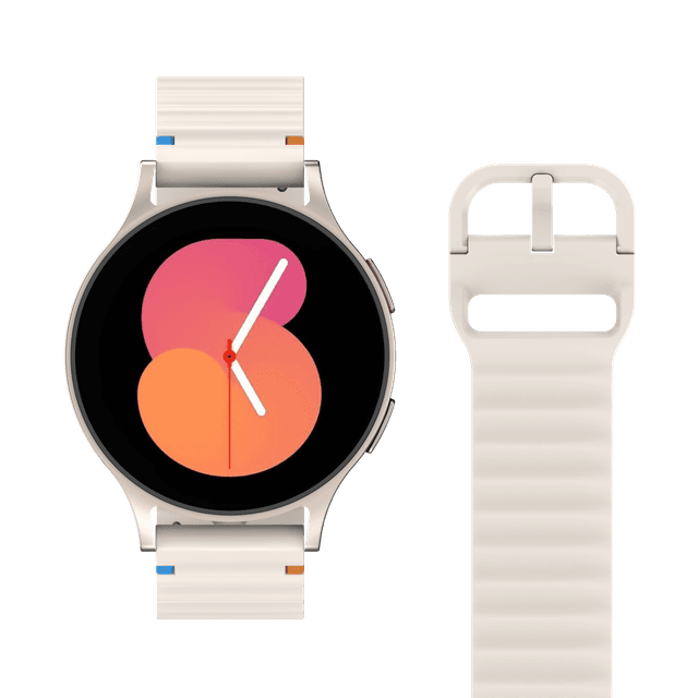 JUST IN CASE ActiveFlex Samsung Galaxy Watch 20mm Horlogebandje Ivoor