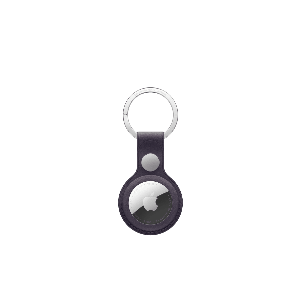 APPLE FineWoven AirTag Keychain Middernachtpaars — afbeelding 1