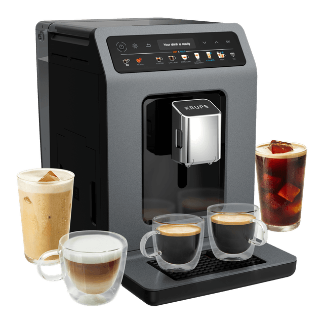 KRUPS EA898G Evidence Hot and Cold - Volautomatische espressomachine - Bullet Silver