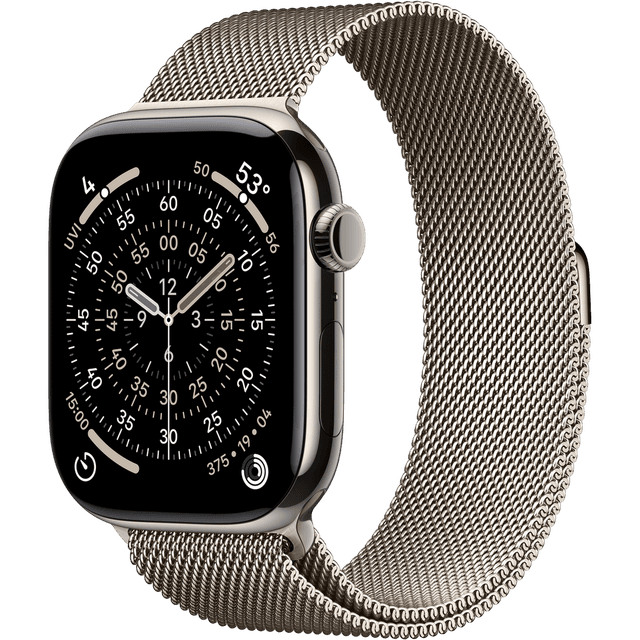 APPLE Watch Series 11 GPS + Cellular - 46mm Titanium Case - Milanese Loop S/M Smartwatch Natural