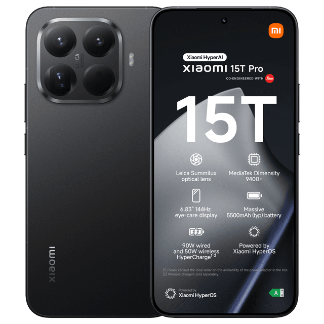 XIAOMI 15T Pro 12GB RAM - 256 GB Zwart