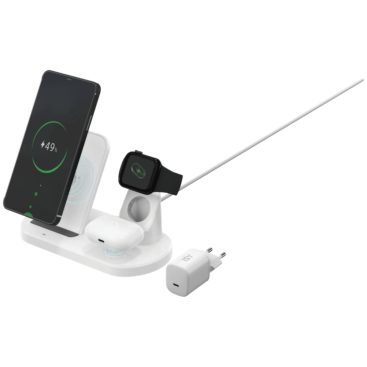 ISY IWQ-2020-1 3-in-1 Wireless Charger — afbeelding 1