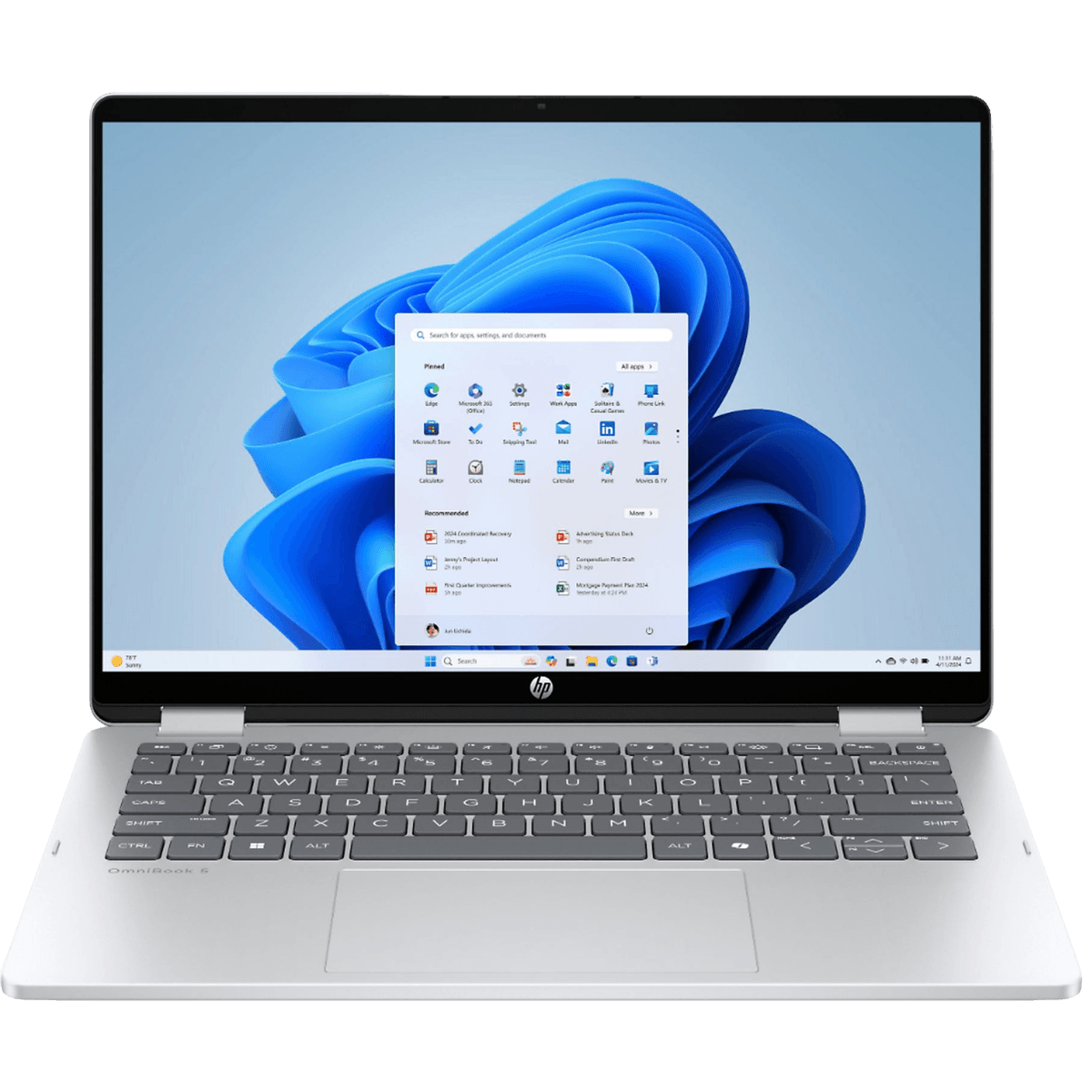 HP OmniBook 5 Flip 14-fp0852nd - 14 inch - Full HD - Intel Core 5 120U - 16 GB - 512 GB - Core™ Onboard Graphics — afbeelding 1