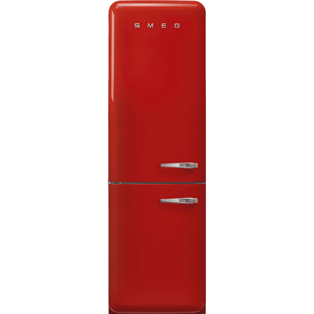 SMEG FAB32LRD6 - Retro Koel-vriescombinatie - 196.8 cm - Linksdraaiende deur - 331 L - Rood