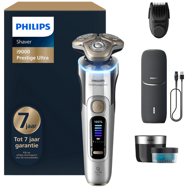 PHILIPS Shaver i9000 Prestige Ultra Wet&Dry XP9404/46 Scheerapparaat Zilver