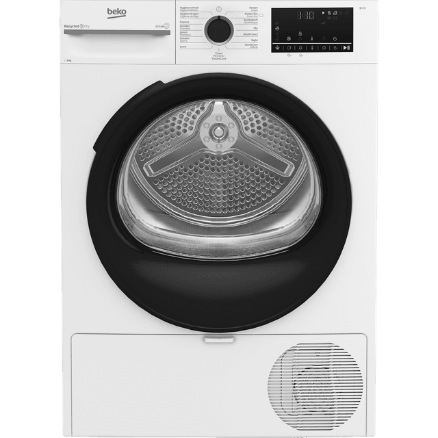 BEKO BM3T3824W - SteamCure - Warmtepompdroger - 8 kg - 64 dB - Energielabel C