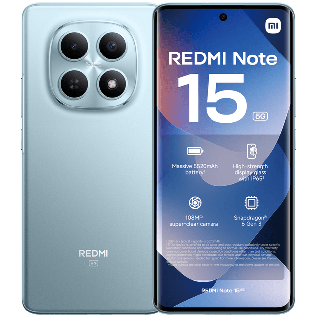 XIAOMI Redmi Note 15 5G - 8GB/256GB Blauw - 256 GB Blauw