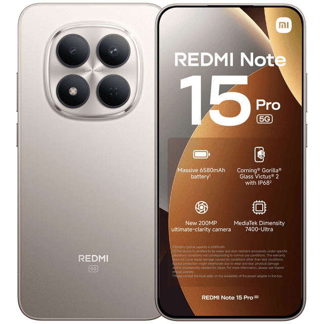 XIAOMI Redmi Note 15 Pro 5G 8GB/256GB SLV - 256 GB Zilver