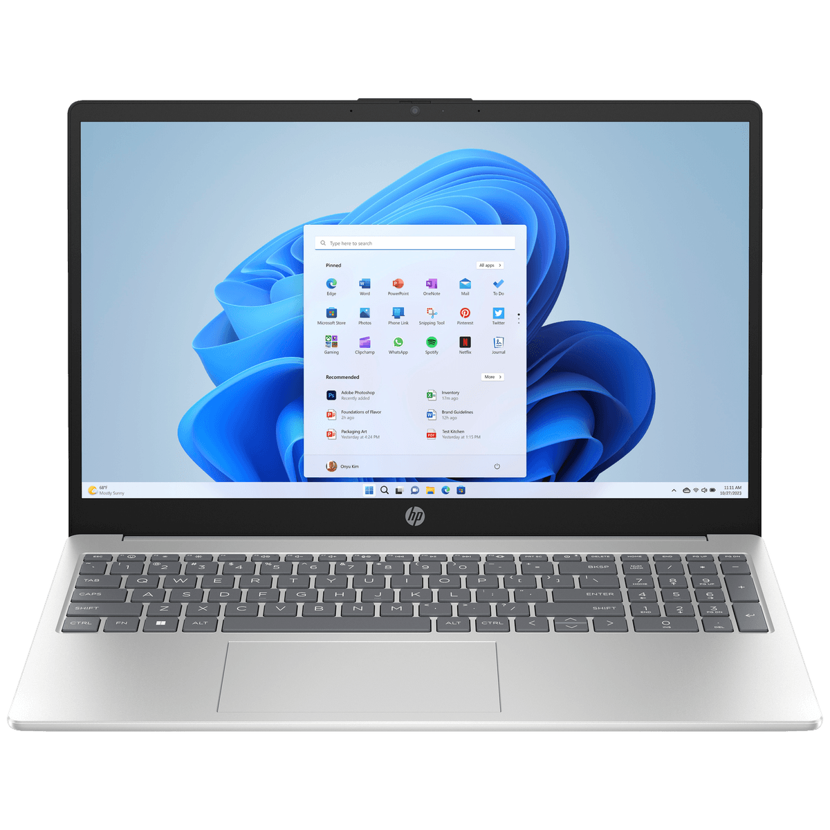 HP Laptop 15-fc0872nd - 15.6 inch - Full HD - AMD Ryzen 7 7730U - 16 GB - 512 GB - Radeon™ Onboard Graphics — afbeelding 1
