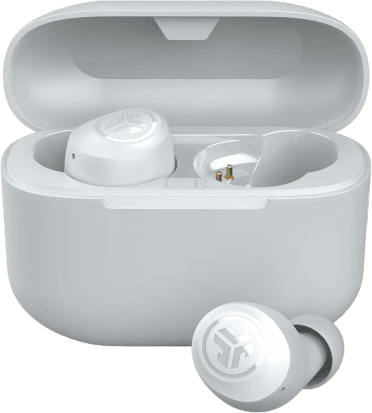 JLAB Go Pop + In-ear Draadloze oordopjes met Ruisonderdrukking Wit — afbeelding 1
