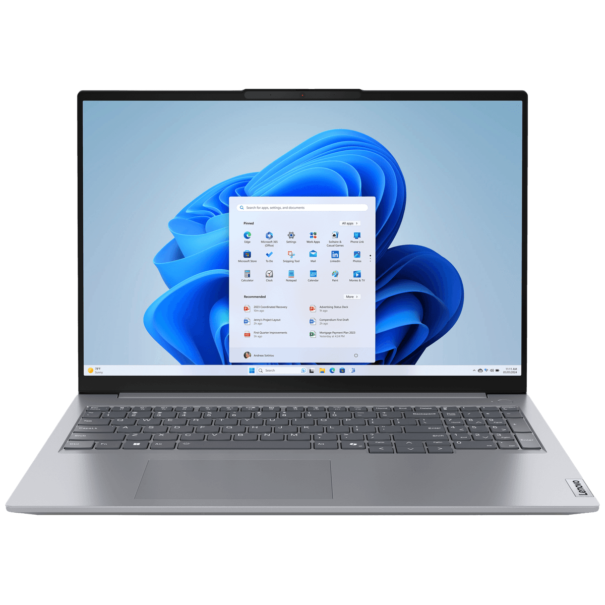 LENOVO ThinkBook 16 G7 ARP - 16 inch - AMD Ryzen 5 7535HS - 16 GB - 512 GB - Windows 11 Pro — afbeelding 1