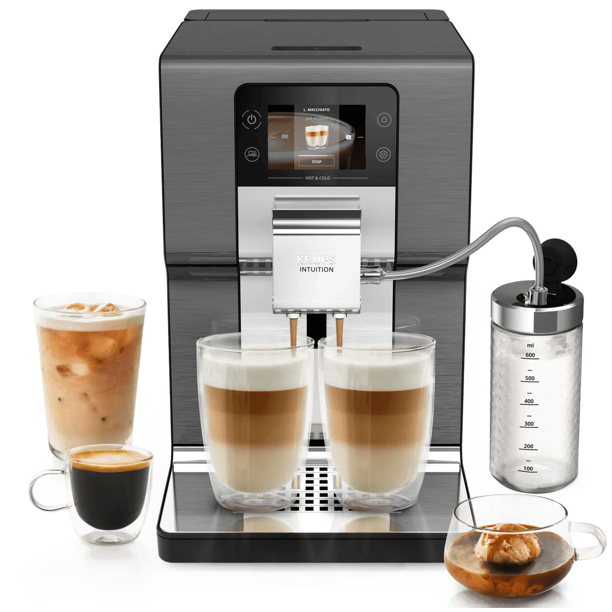 KRUPS EA879N Intuition Hot & Cold - Volautomatische espressomachine - Zwart — afbeelding 1