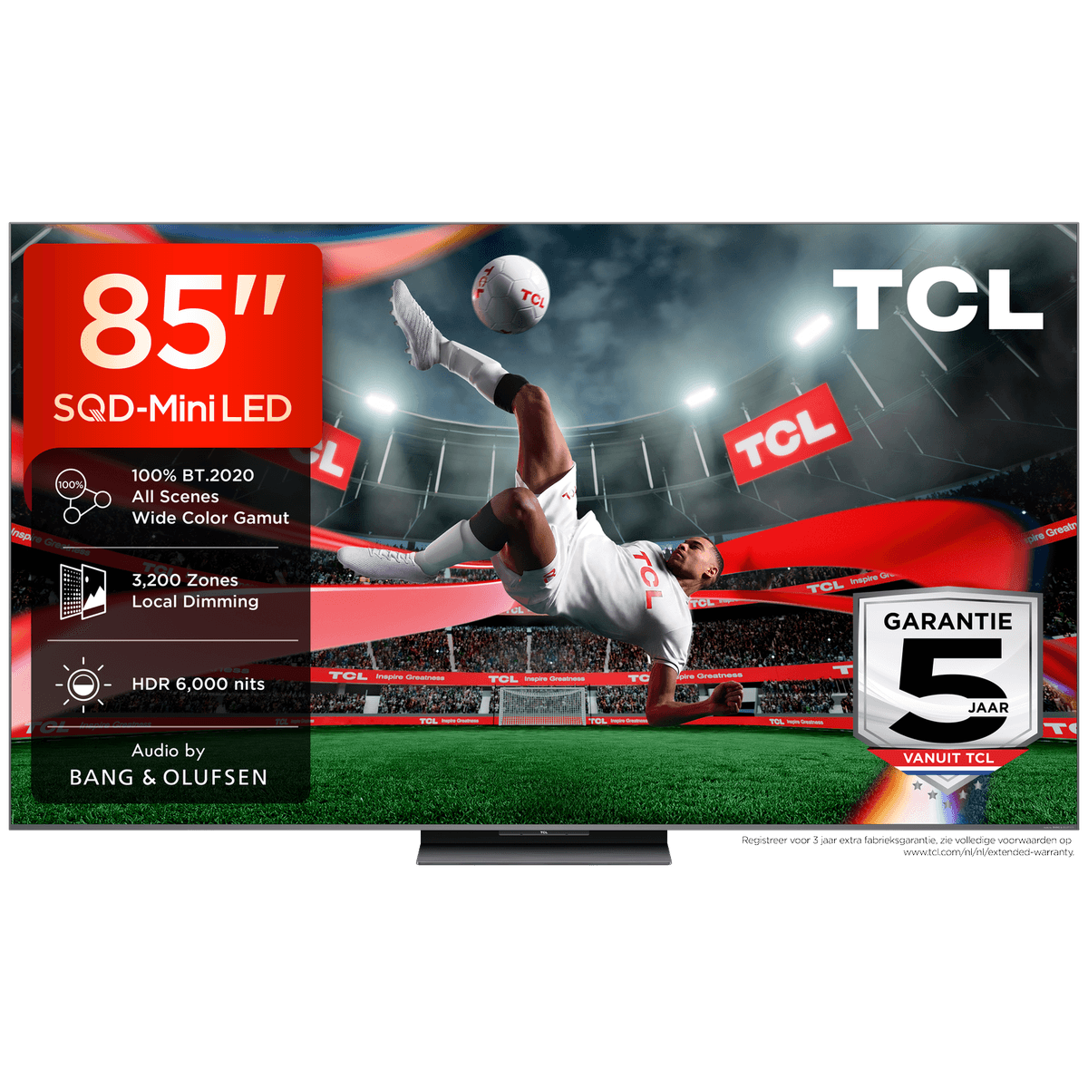 TCL 85C8L SQD - Ultra HD 4K - Mini-led-tv - 85 inch - 2026 — afbeelding 1