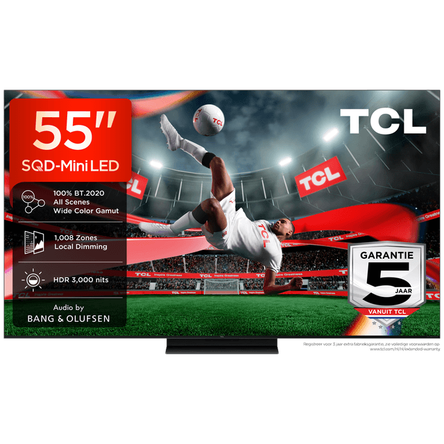 TCL 55C8L SQD - Ultra HD 4K - Mini-led-tv - 55 inch - 2026