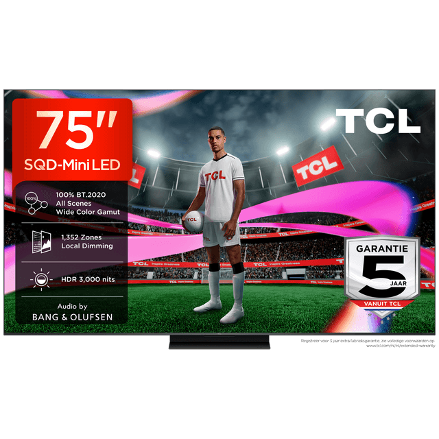 TCL 75C7L SQD - Ultra HD 4K - Mini-led-tv - 75 inch - 2026