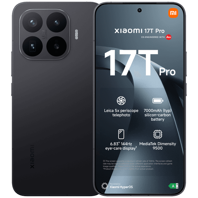XIAOMI 17T Pro 12GB - 256 GB Zwart