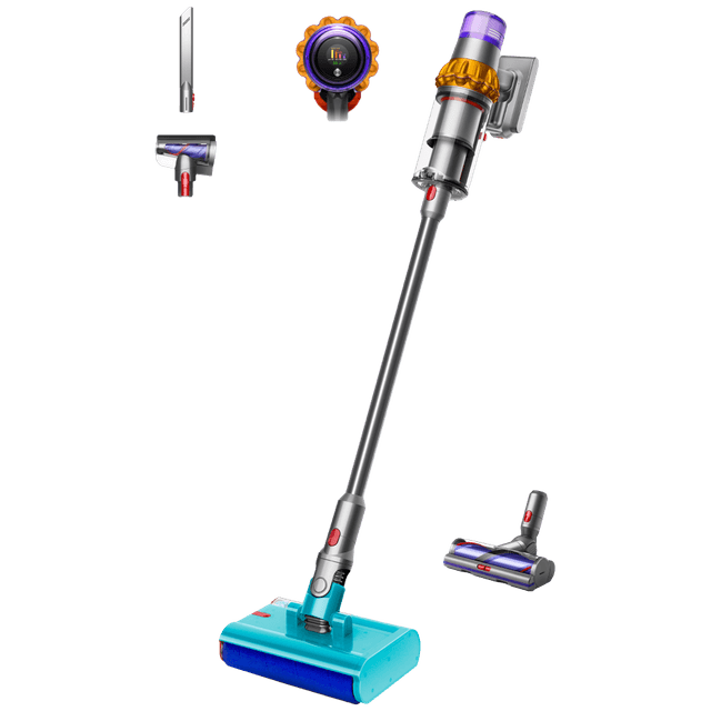 DYSON V15s Detect Submarine met dweilfunctie Steelstofzuiger incl. kruimelzuiger Geel/Nikkel