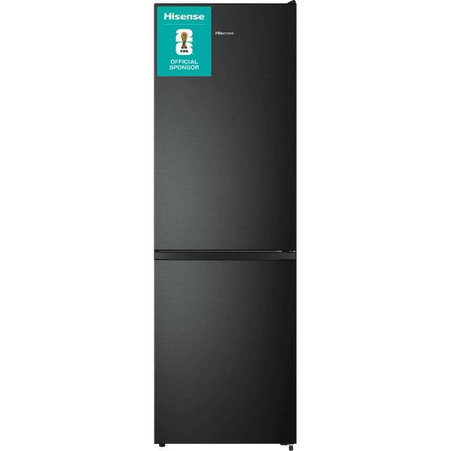 HISENSE RB3N300NEFA - Koel-vriescombinatie - breedte 59.5 cm - hoogte 187.3 cm - inhoud 304 l - NoFrost Koel-vriescombinatie Black steel look