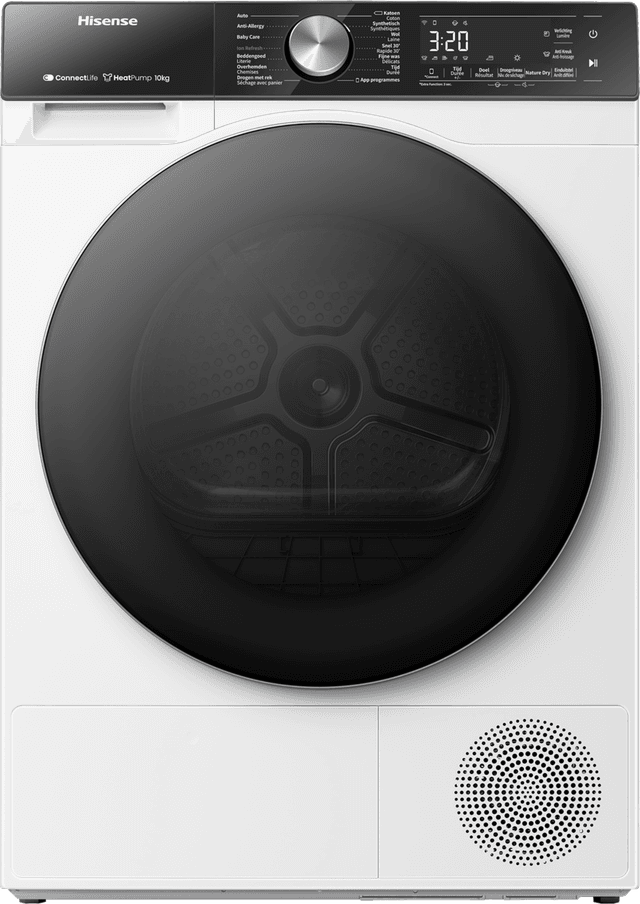 HISENSE Warmtepompdroger DH5S102BW - 10 kg - 64 dB - Energielabel C