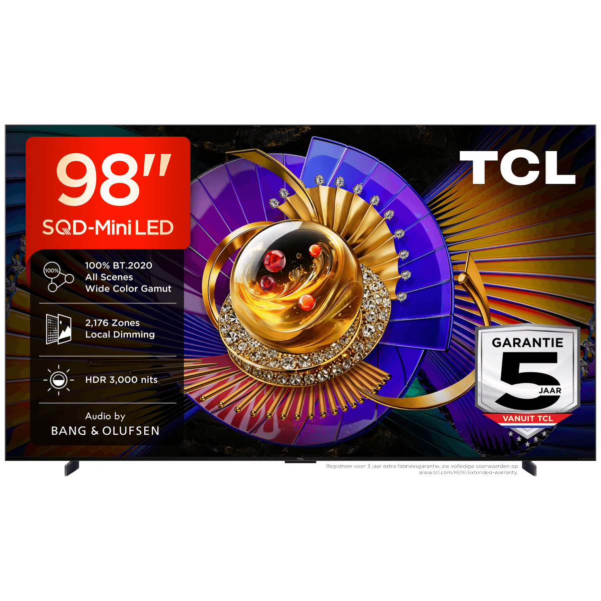 TCL 98C7L SQD-Mini-led - Ultra HD 4K - Mini-led-tv - 98 inch - 2026 — afbeelding 1