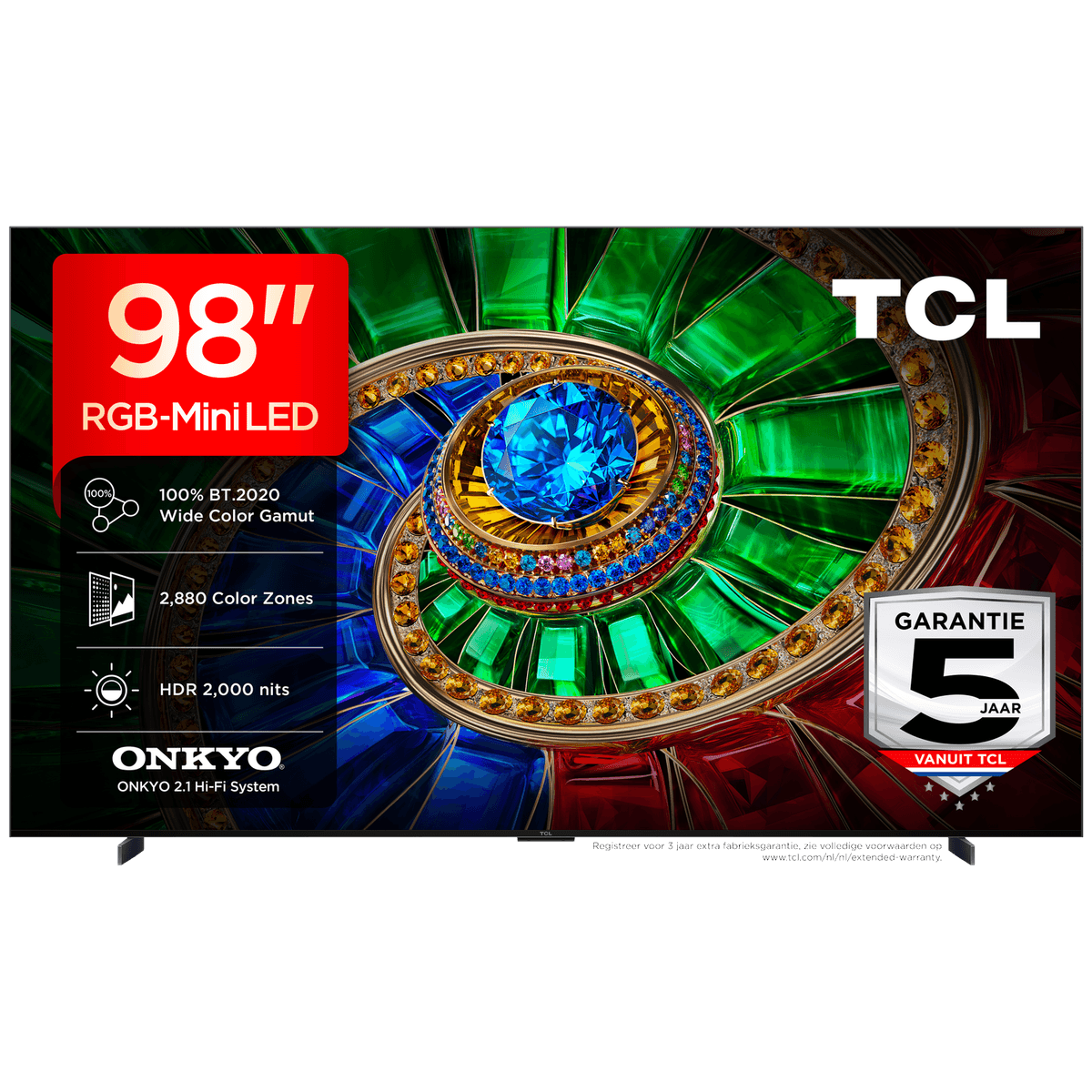 TCL 98RM7L RGB-Mini-led - Ultra HD 4K - Mini-led-tv - 98 inch - 2026 — afbeelding 1