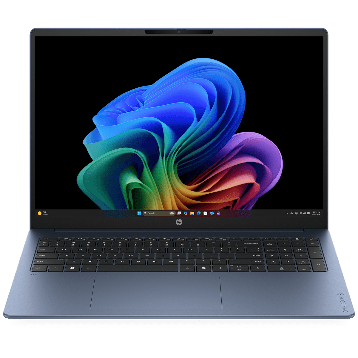 HP OmniBook 3 NG AI 16-bz0816ndx - 16 inch - 2K - Qualcomm Snapdragon X1-26-100 - 16 GB - 512 GB - Adreno™ Onboard Graphics - QWERTY — afbeelding 1