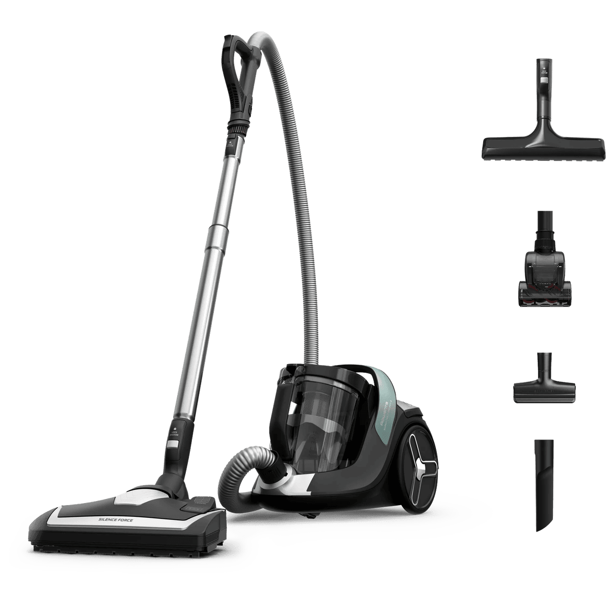 ROWENTA Silence Force Cyclonic 8 RO7C52 - Stofzuiger - Met Zakloze technologie - Zwart, Eucalyptus — afbeelding 1