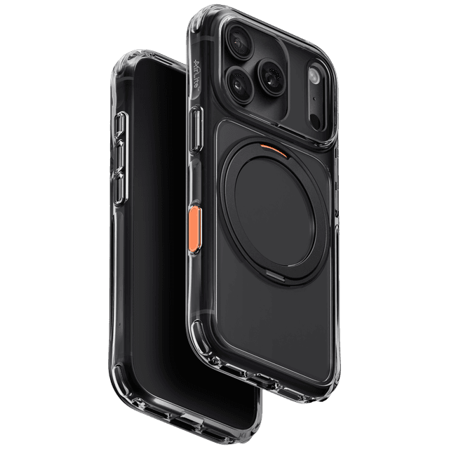 UNIQ SWIVIX with 360 rotating kickstand Telefoonhoesje voor Apple iPhone 18 Pro Zwart