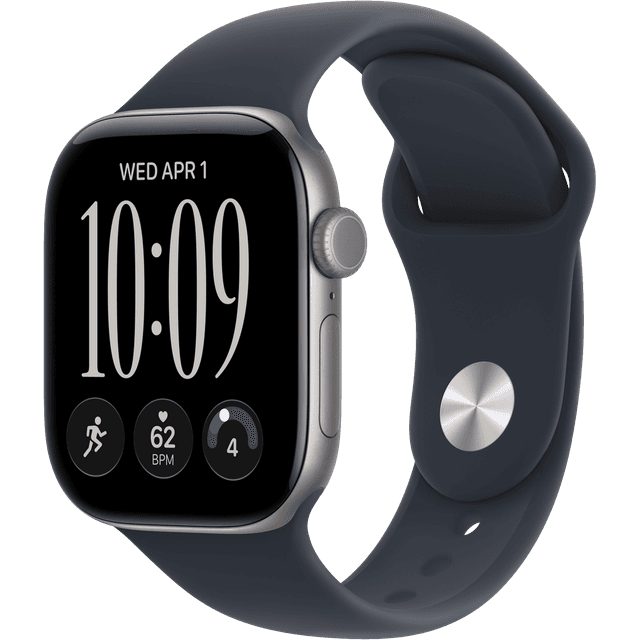 Apple Watch Series 12 GPs - 42mm Space Grey Aluminium Case Sport Band S/m Smartwatch Navy Blue