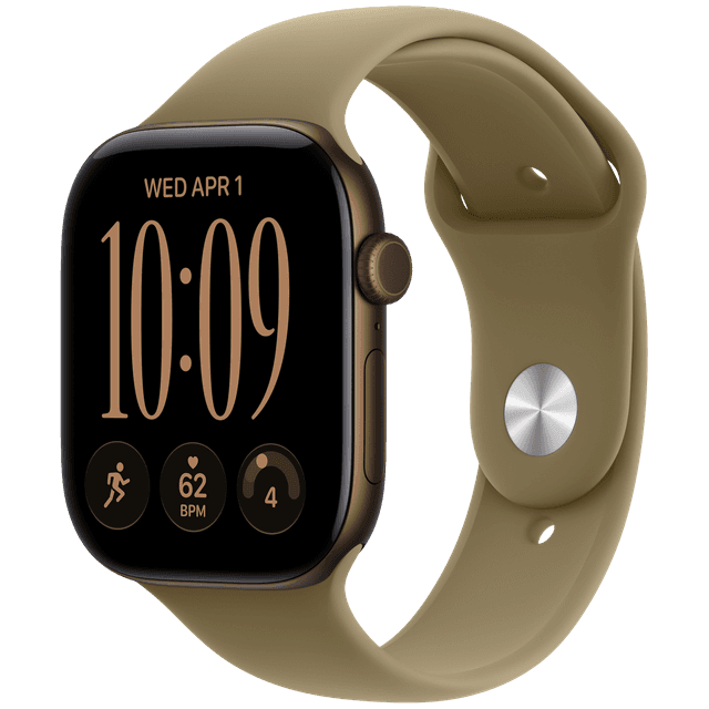 APPLE Watch Series 12 GPS 46mm - Dark Bronze Aluminium Case - Sport Band - S/M - Smartwatch Olive