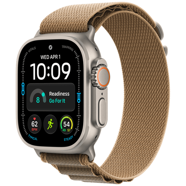 Apple Watch Ultra 4 GPs + Cellular 49mm Natural Titanium Case - Desert Alpine Loop S Smartwatch