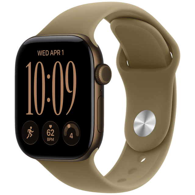 Apple Watch Series 12 GPs + Cellular 42mm - Dark Bronze Aluminium Case Sport Band S/m Smartwatch Olive
