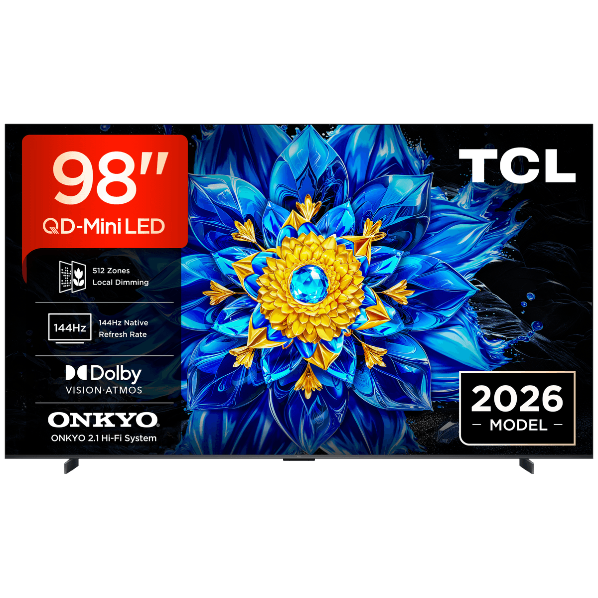 TCL 98P8L Google TV - Ultra HD 4K - QD-Mini-LED-tv - 98 inch - 2026 — afbeelding 1
