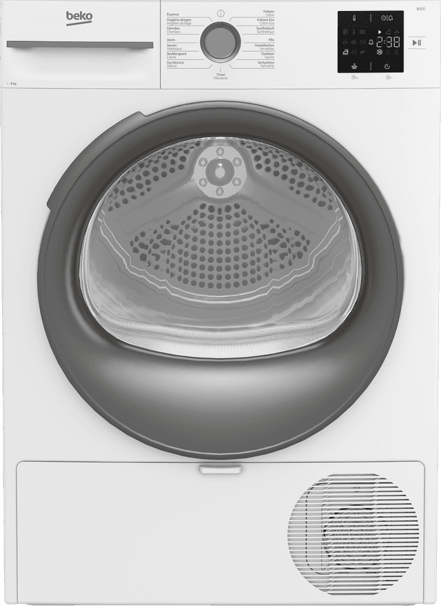 BEKO BM3T3823WMM - Warmtepompdroger - 8 kg - 64 dB - Energielabel D