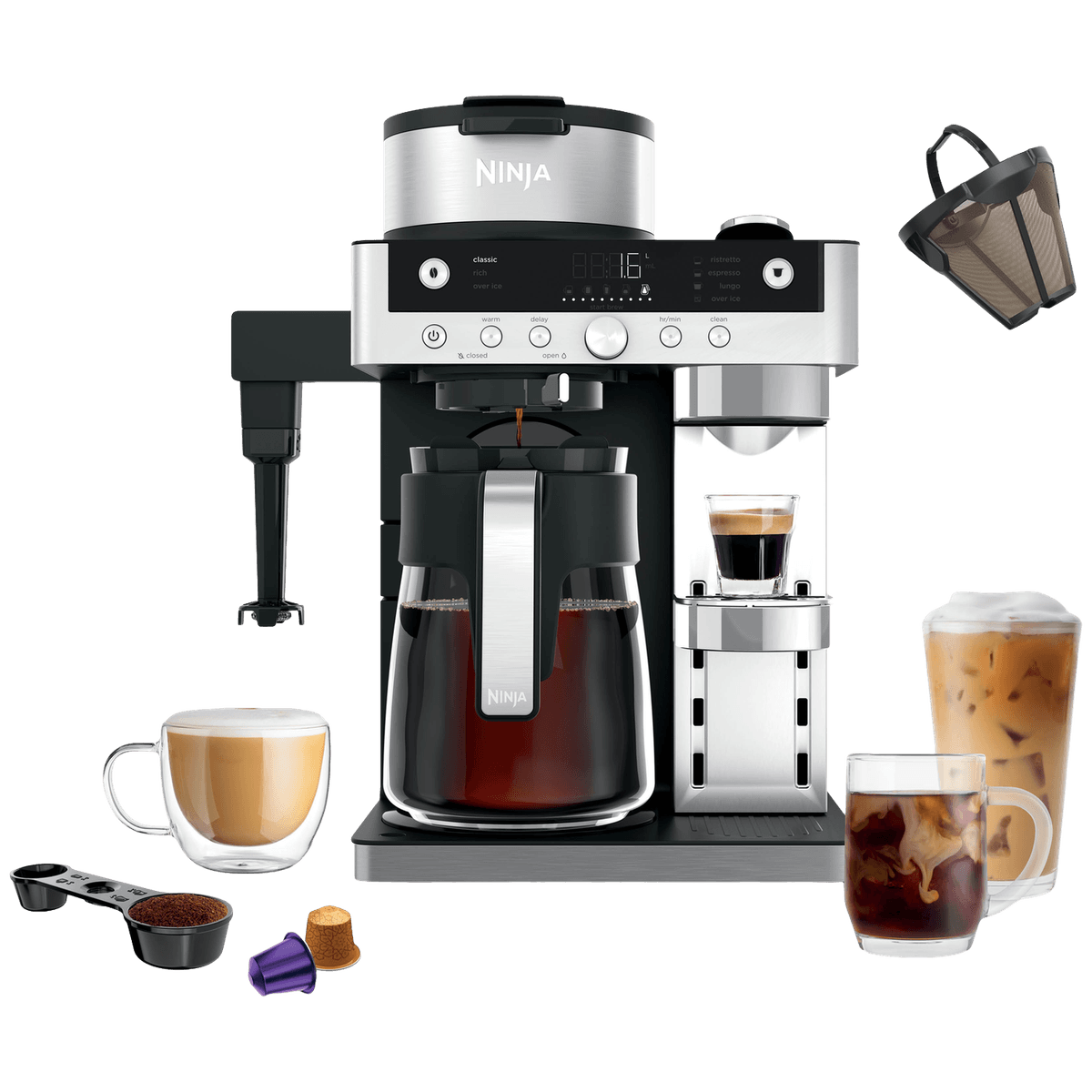 NINJA Prestige DualBrew - Koffiezetapparaat met Glazen kan - 1,8 l - Zwart — afbeelding 1
