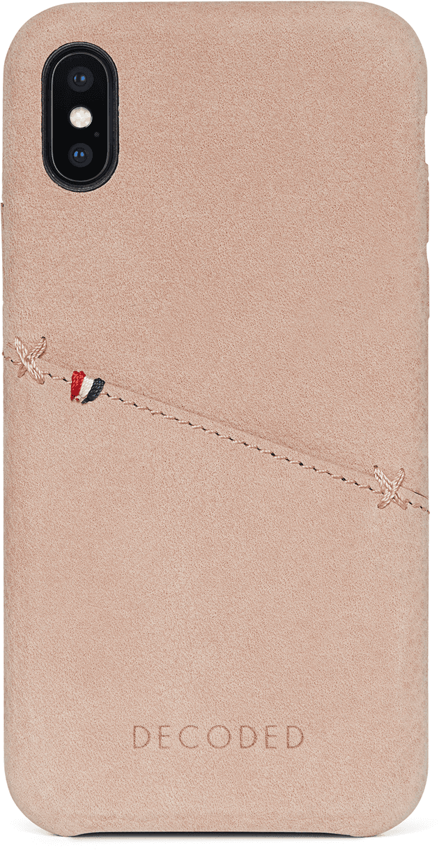 DECODED Leren Backcover voor iPhone Xs/X Roze