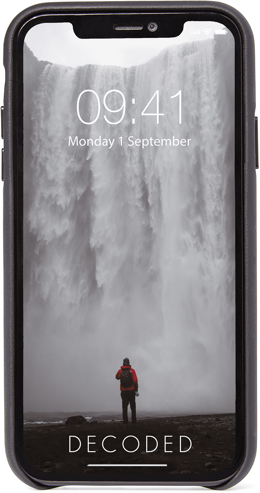 DECODED Leren Backcover iPhone 11 Pro Max Zwart — afbeelding 1