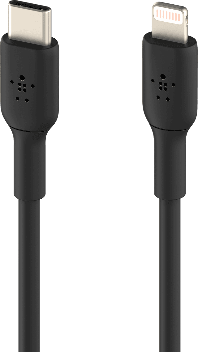 BELKIN USB‑C naar Lightning Oplaadkabel – PVC (incl. 1m USB‑C naar Lightning kabel, 1m, Zwart)