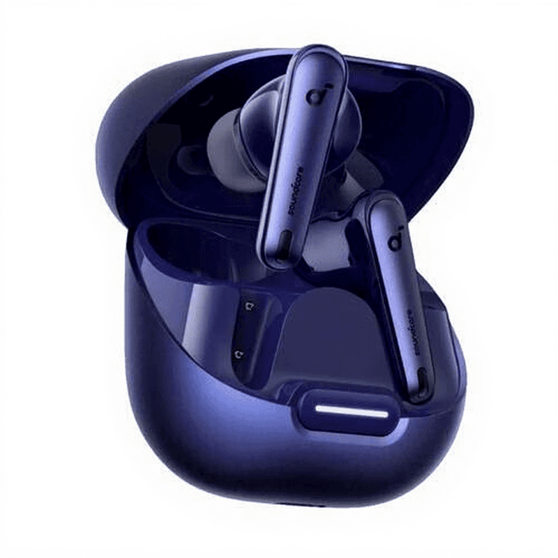 Soundcore Liberty 4 NC - blauw draadloze oordopjes met ruisonderdrukking - 98,5% ruisonderdrukking, adaptieve oor- en omgevingsruisonderdrukking, hoge-resolutie-audio, batterijduur van 50 uur, draadloos opladen, Bluetooth 5,3 — afbeelding 1
